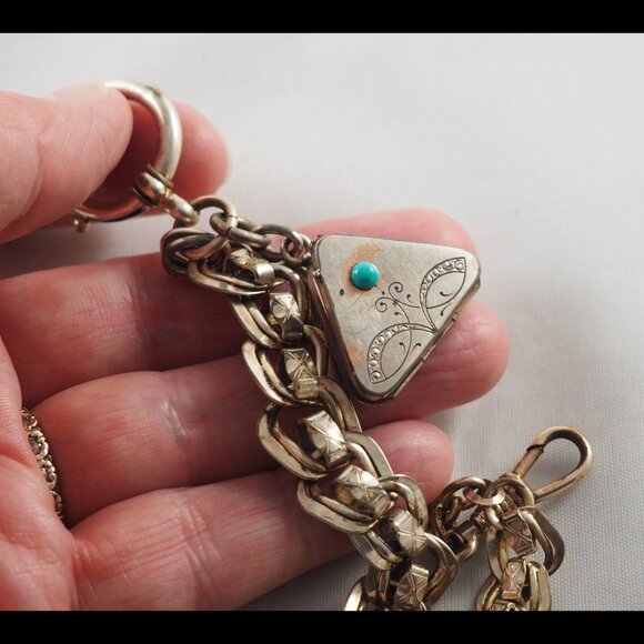 Antique Gold Filled Watch Chain with Locket $75 OBO - Picture 8 of 10
